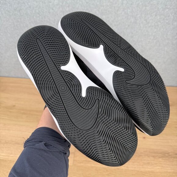 Nike Mens Air Precision II Basketball Shoe Size 10.5 Black White High Top AQ3521 - Picture 10 of 13